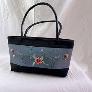 silk floral evening bag